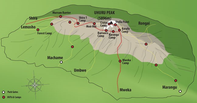 7 Days Shira route Climbing Mount Kilimanjaro